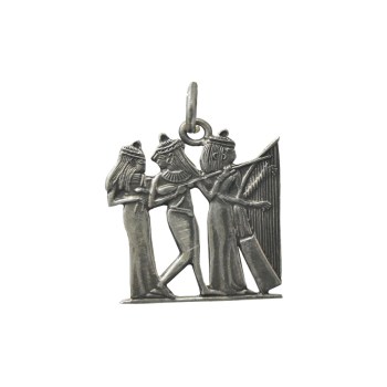 colgante egipcio de plata de las danzarinas